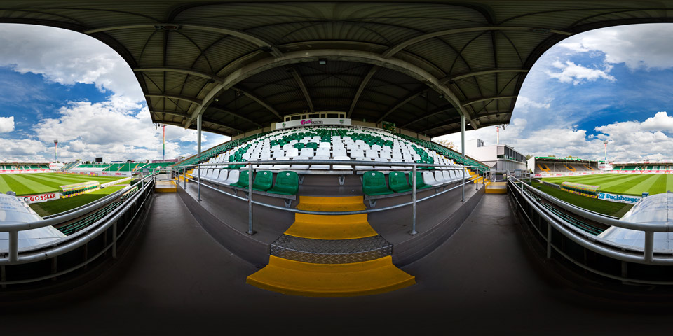 Sportpark Ronhof - Panorama Gästeblock