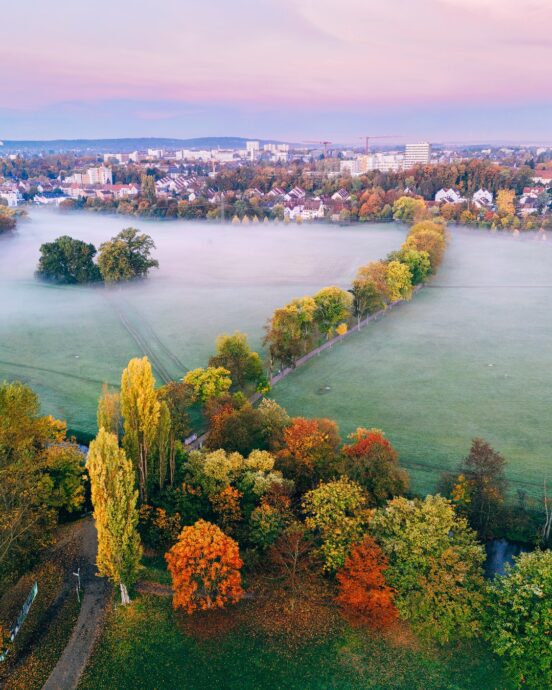 Käppnerweg Fürth Nebel Herbst